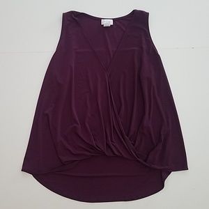 Bellino Purple top sz XL faux wrap